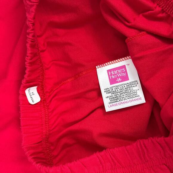 Vintage Fruit Of The Loom Shorts Cotton Casuals High Waist Large Red New NOS - Picture 9 of 10